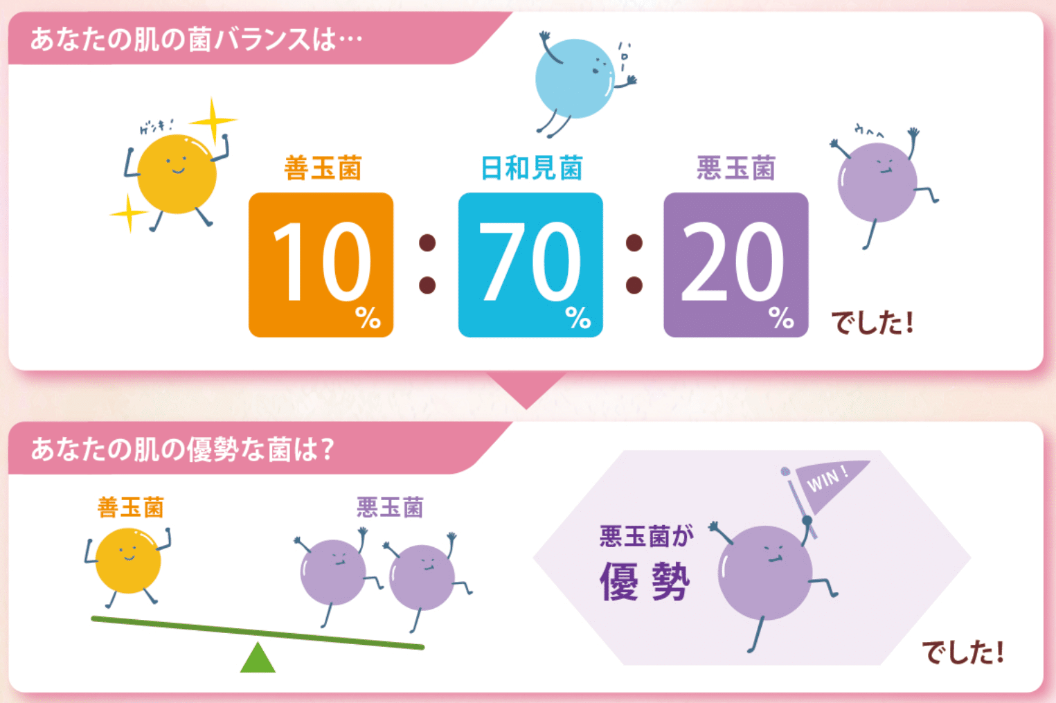 肌常在菌優勢状態が分かります